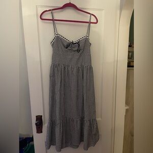 Kingston Grey Black and White Checkered Midi Dress